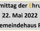 nachmittag der ehrungen
